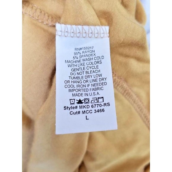 Mustard Color Womens Size L Tunic Soft Comfortable Lagenlook Keyhole Back - Picture 4 of 4